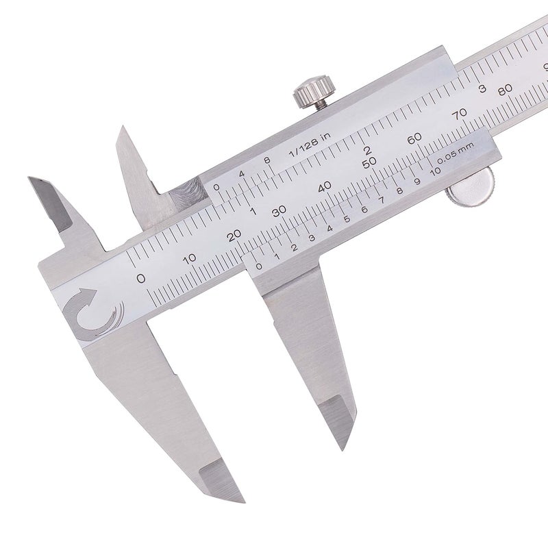 Clockwise Tools Vernier Caliper, DVLR-0605 0-6 Inch/150 mm, Inch (Fraction)/Metric, Stainless Steel - Image 4